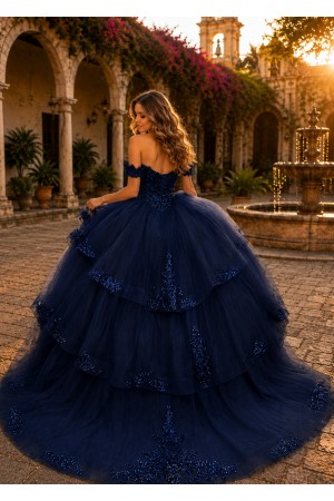 PQ1116-L<br/>Layered Solid Quince Dress